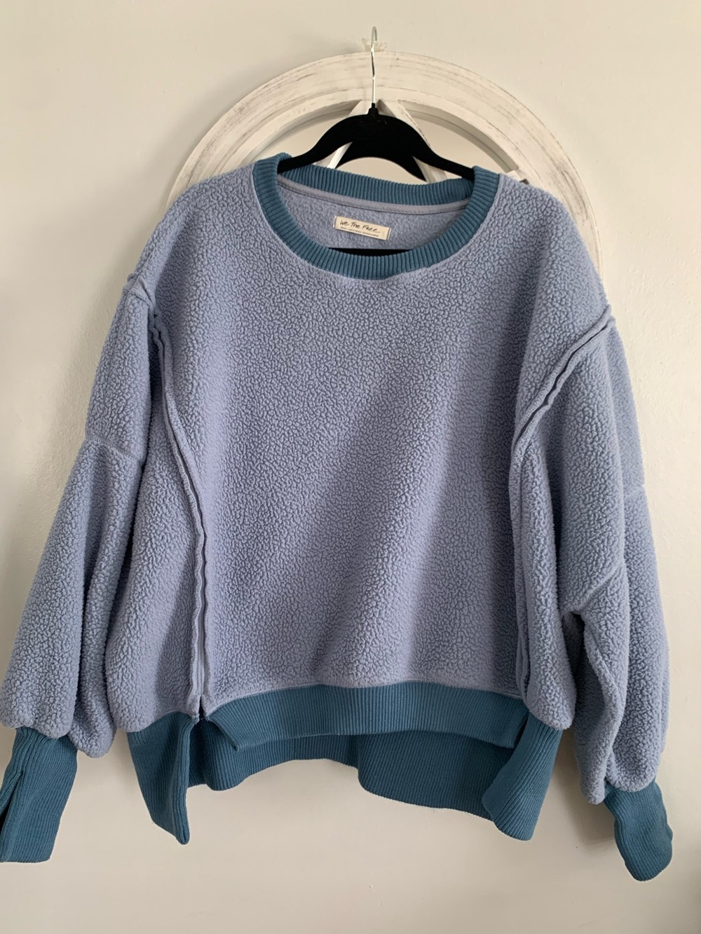 Camden- We The Free Light Blue Sherpa Pullover